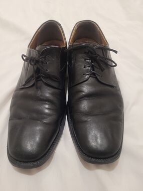 Geox Black Leather Derby Dress Shoes